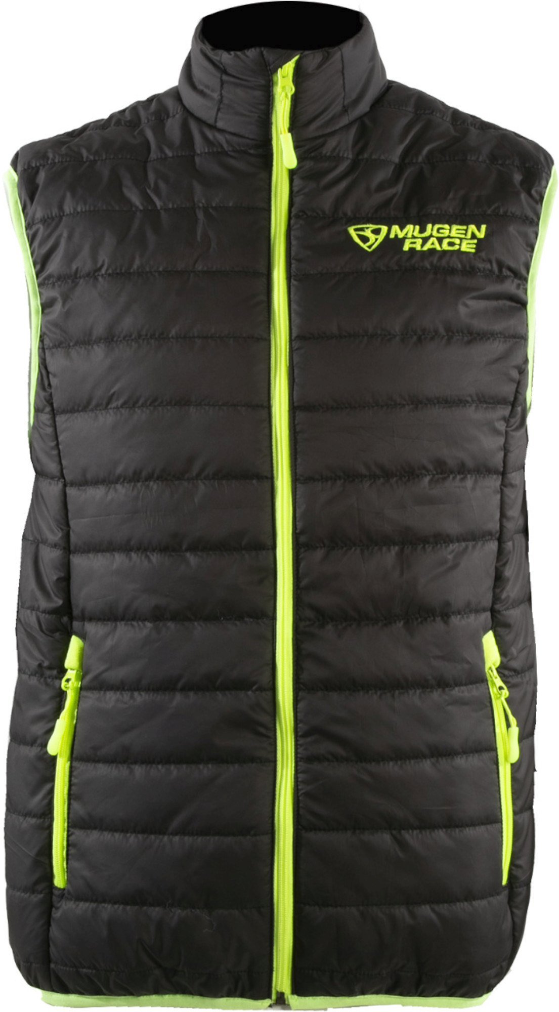 MUGENRACE Arm-W Schwarz Fluogelbe Weste Größe M