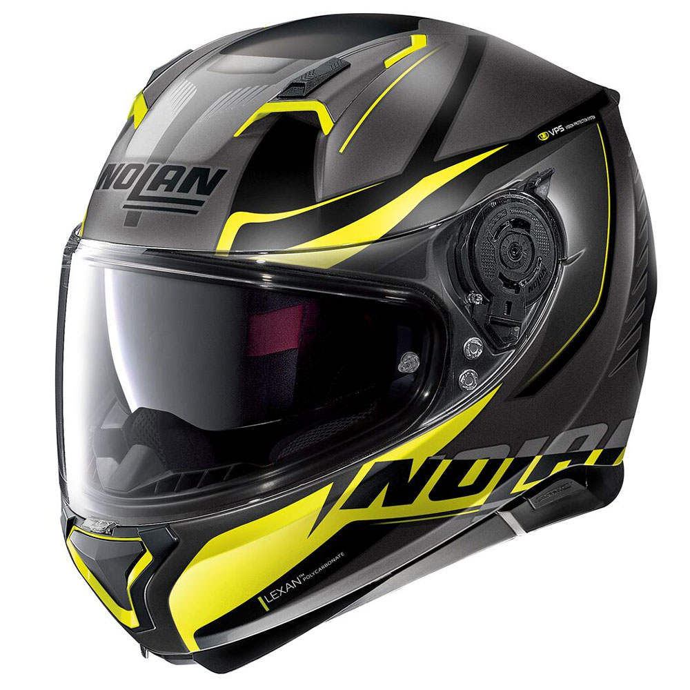 NOLAN N87 MILES 88 FLAT LAVA GREY YELLOW FULL FACE HELMET unisex