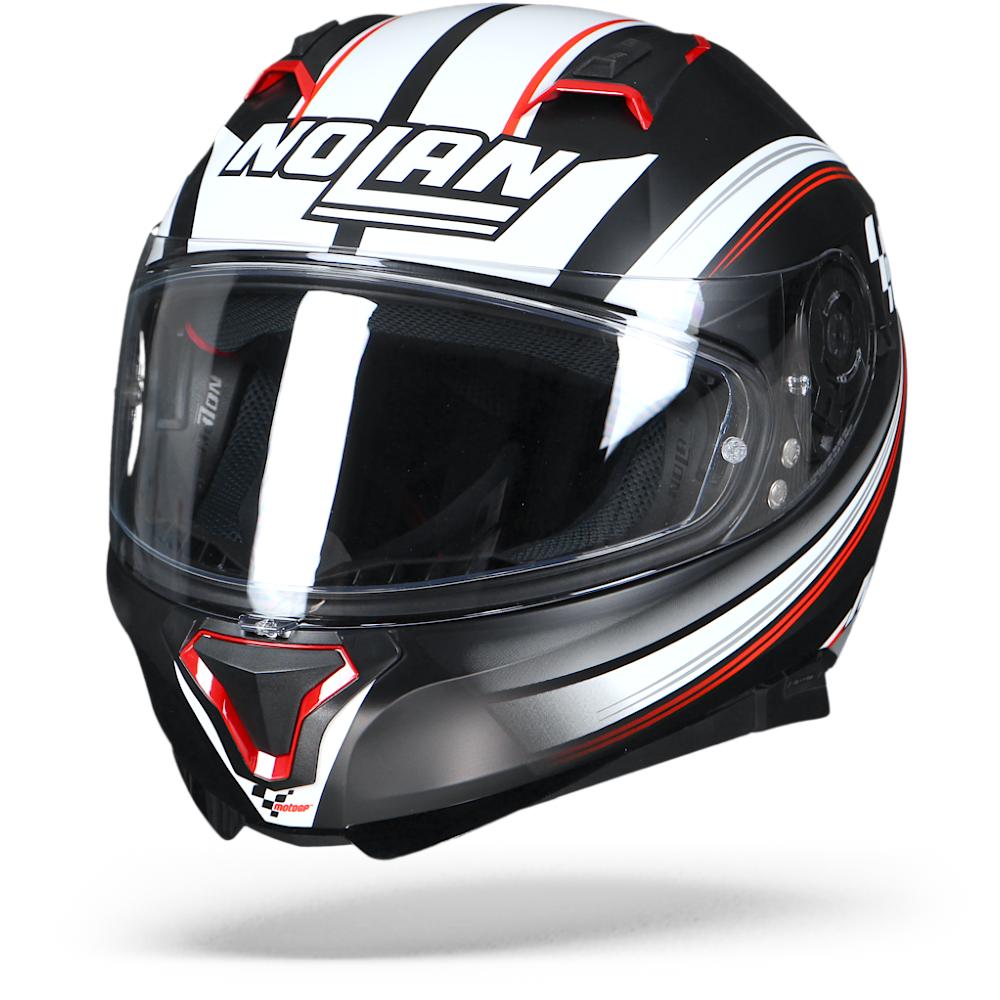 Image of Nolan N87 MotoGP N-Com 061 Matt Black White Red