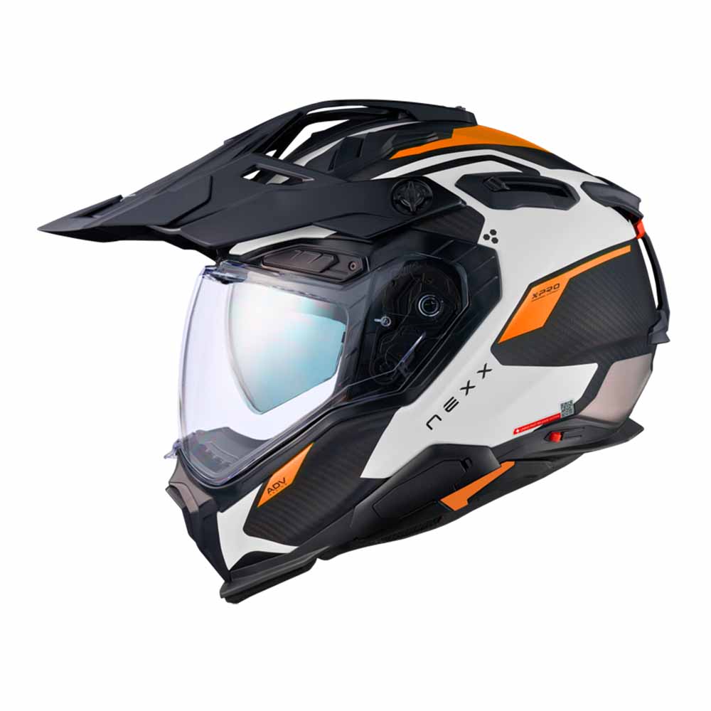 Nexx X.WED3 Keyo Weiß Orange Matt Adventure Helm Größe L