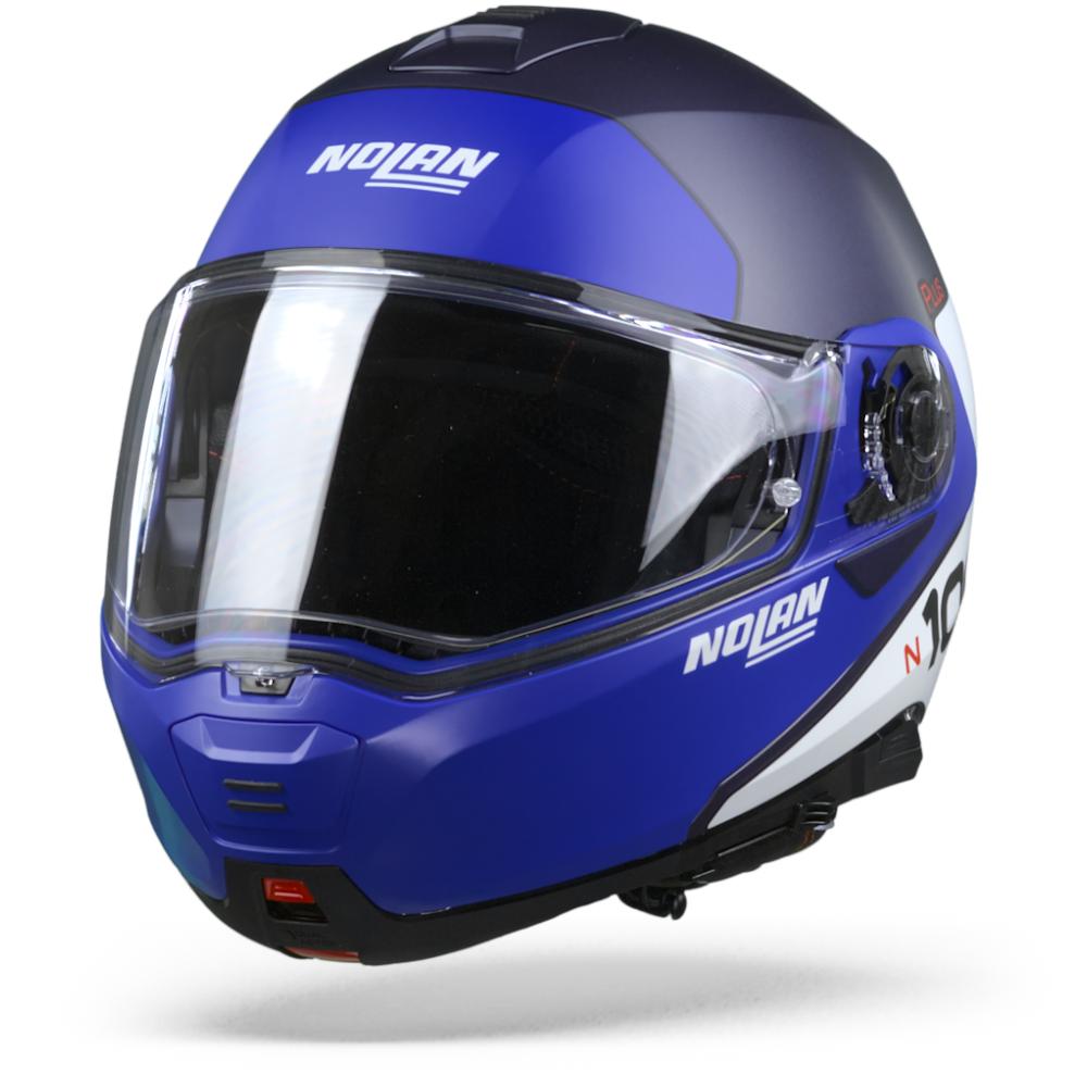 Nolan N100-5 Plus Distinctive 29 Casque Modulable Flat Bleu Imperator Blanc Rouge S