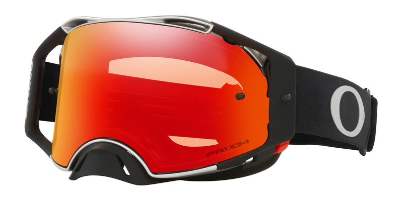 Oakley Airbrake MX Tuff Blocks Black Gunmetal Prizm MX Torch Iridium Goggles Size