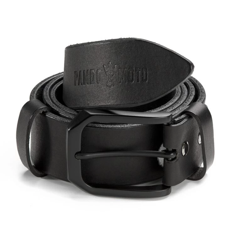 Pando Moto Himo 2 Schwarz Weicher Ledergürtel Größe