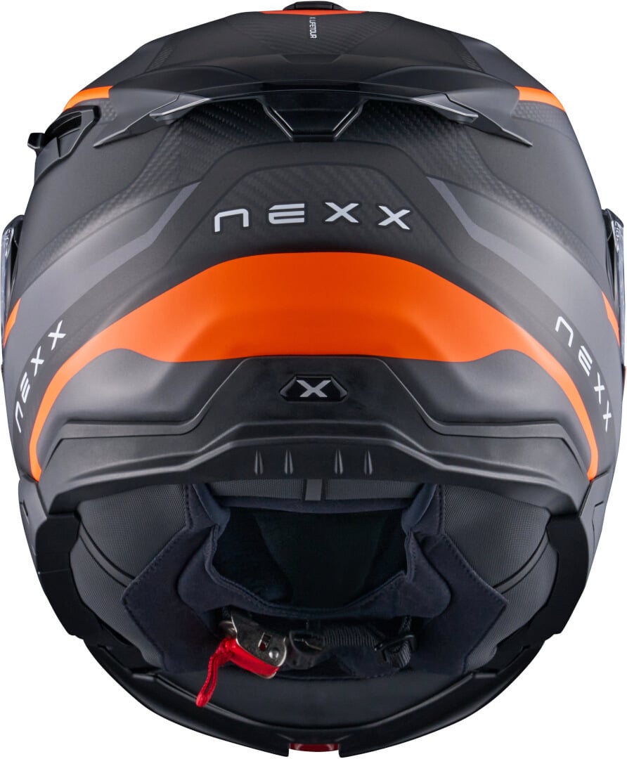 Nexx X.Lifetour Pro Mile Carbon Matt Grey Orange Flip Up Helmet Size M