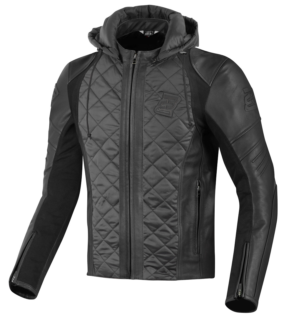 Bogotto Radic Motorrad Leder-/Textiljacke Schwarz Größe S