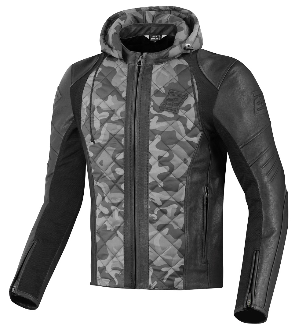 Bogotto Radic Motorrad Leder-/Textiljacke Grau Größe M
