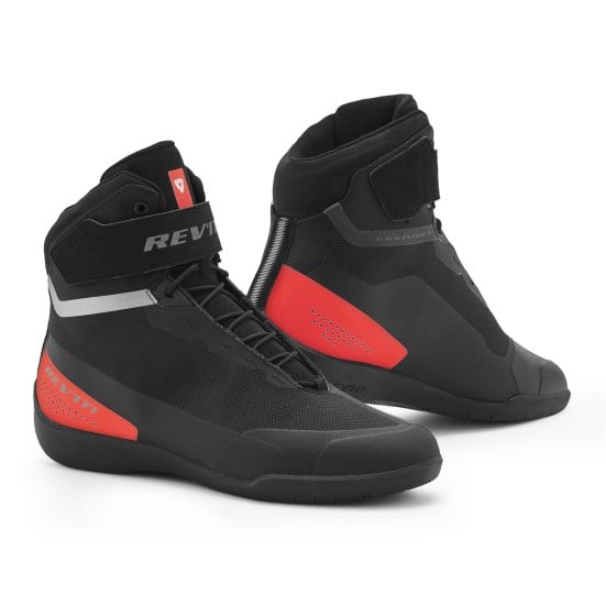 REV'IT! Mission Chaussures De Moto Noir Rouge Néon 39