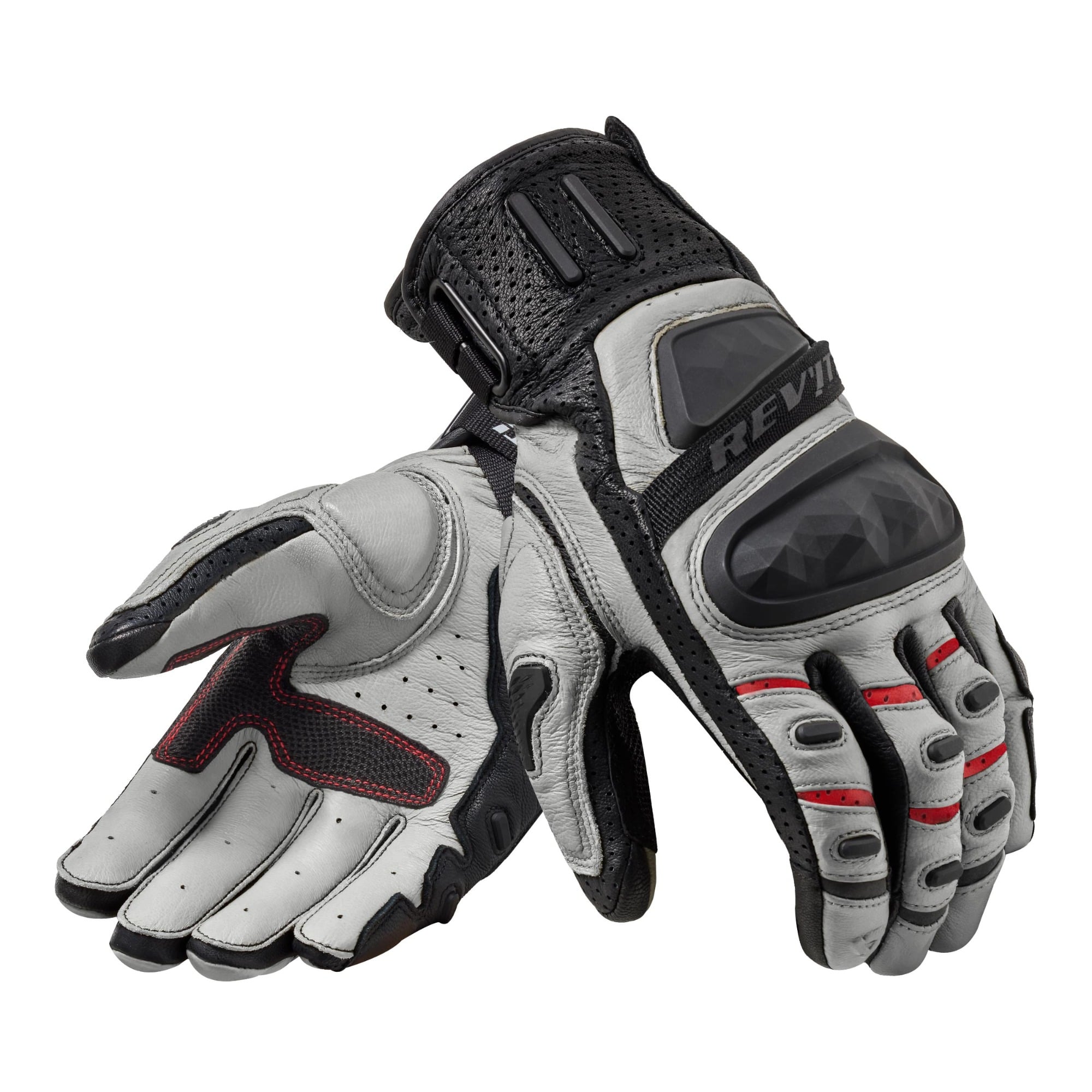 Photos - Motorcycle Gloves Revit REV'IT! REV'IT! Cayenne 2 Black Silver Size XL