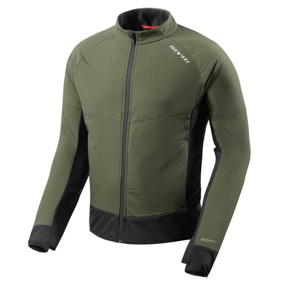 REV'IT Climate 2 Veste De Moto Vert Foncé Noir L