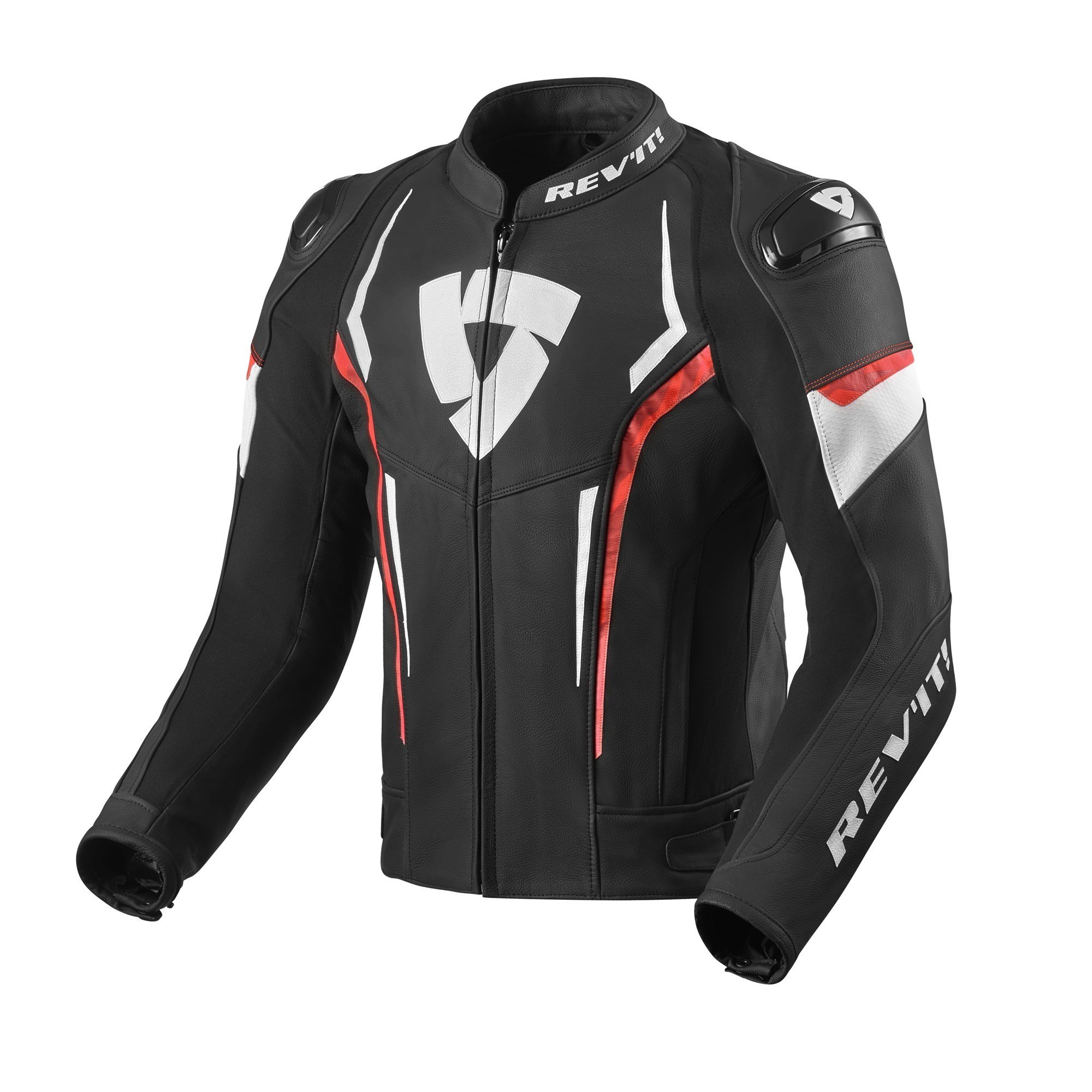 REV'IT! Glide Veste De Moto Noir Rouge Neon 48