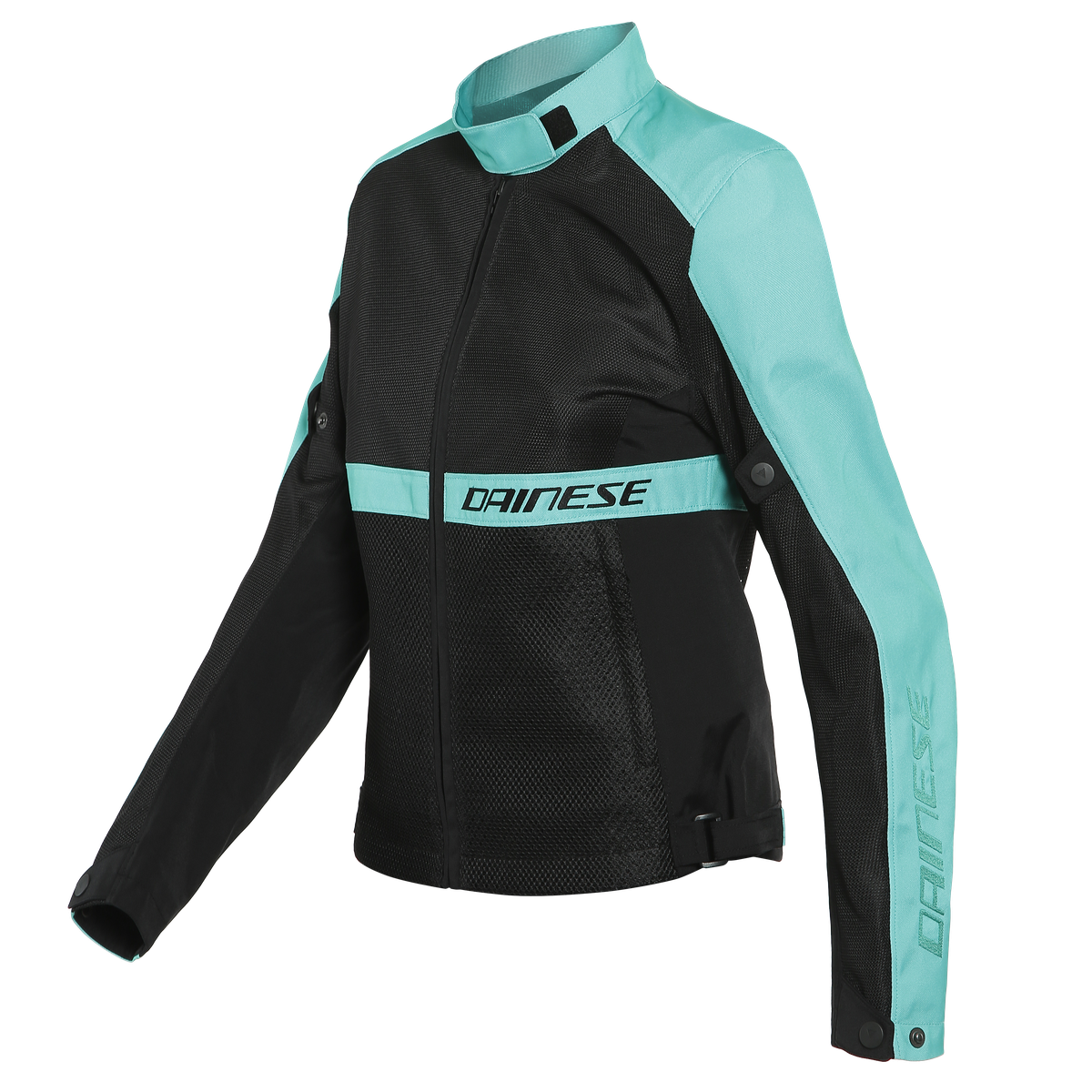 Dainese Ribelle Air Lady Tex Schwarz Acqua Grün CE Jacke Größe 40