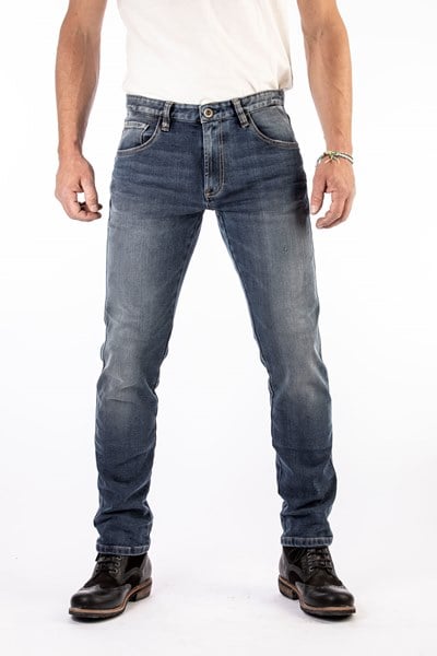 ROKKER Rokkertech Tapered Slim Jean De Moto Bleu L32/W29