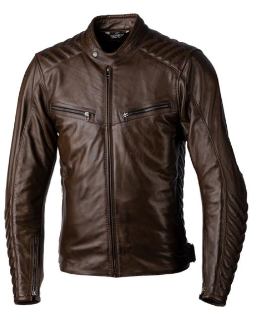 RST Roadster 3 CE Leather Jacket Men Brown Size 46