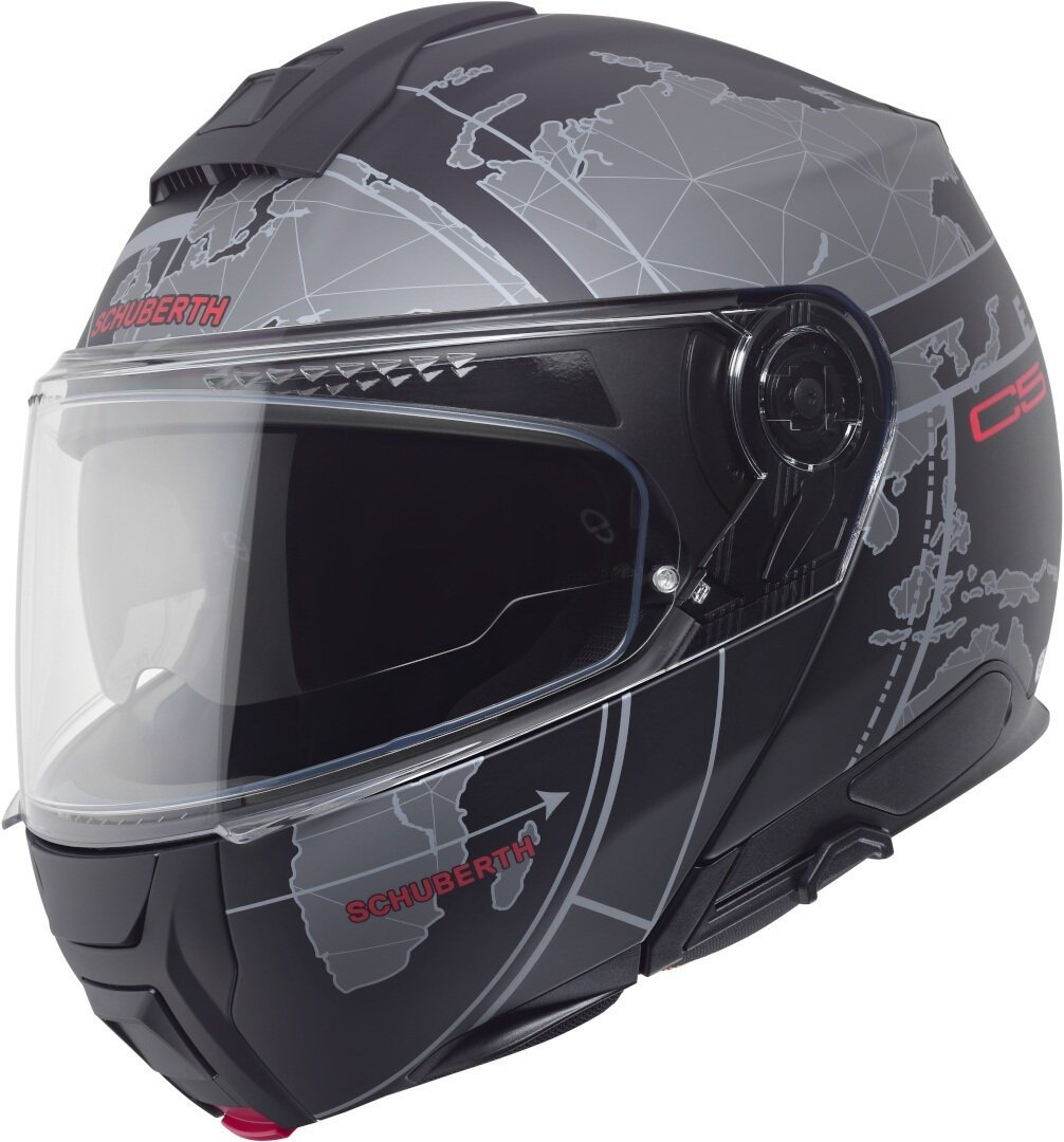 Schuberth C5 Globe Matt Schwarz Grau Klapphelm Größe XL