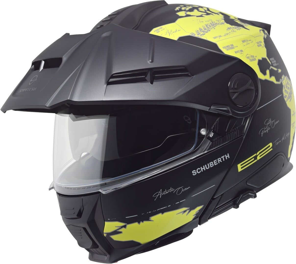 Schuberth E2 Atlas Schwarz Gelb Klapphelm Größe L
