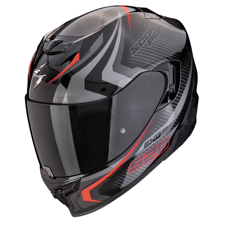 Scorpion EXO-520 Evo Air Terra Black-Silver-Red Casque Intégral Taille L