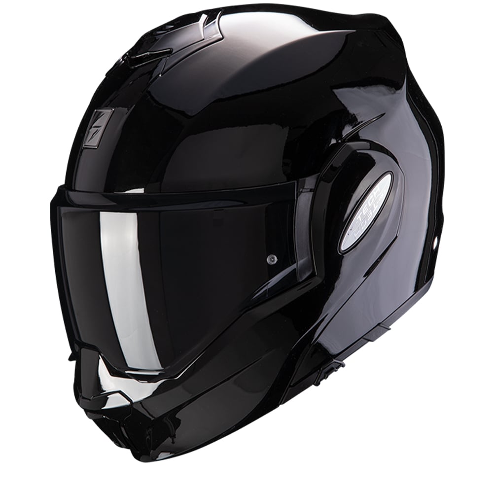 Photos - Motorcycle Helmet Scorpion Exo-Tech Evo Solid Black Modular Helmet Size XS