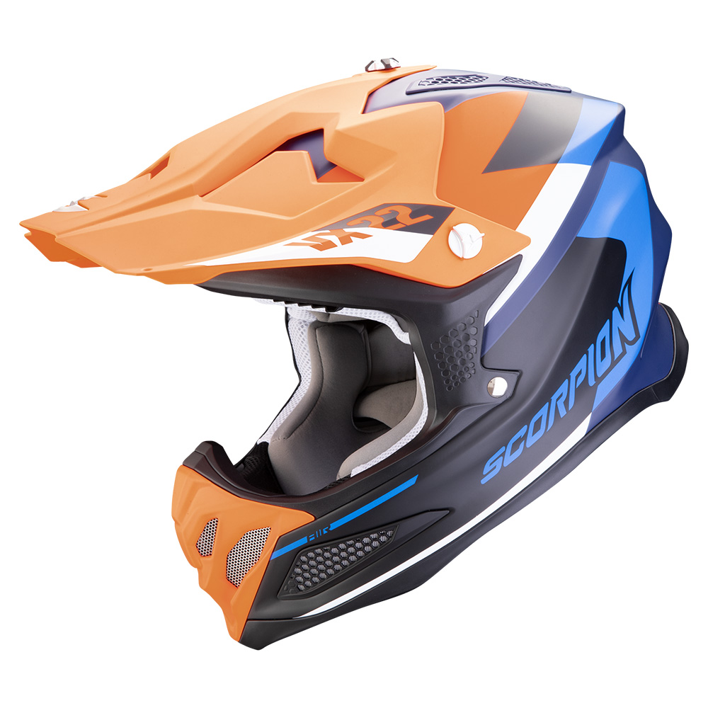 Scorpion VX-22 Air Beta Blau Matt Orange Offroad-Helm Größe XL