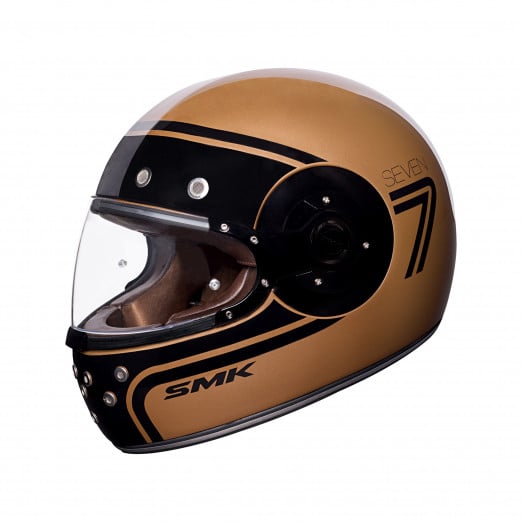 SMK Retro Seven Brown Full Face Helmet Size S