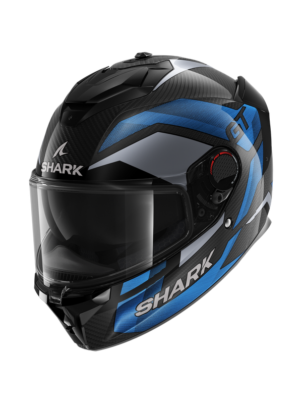 Shark Spartan GT Pro Ritmo Carbon Carbon Blau Chrom DBU Integralhelm Größe M