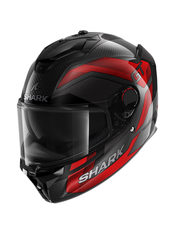 Shark Spartan GT Pro Ritmo Carbon Carbon Rot Chrom DRU Integralhelm Größe S
