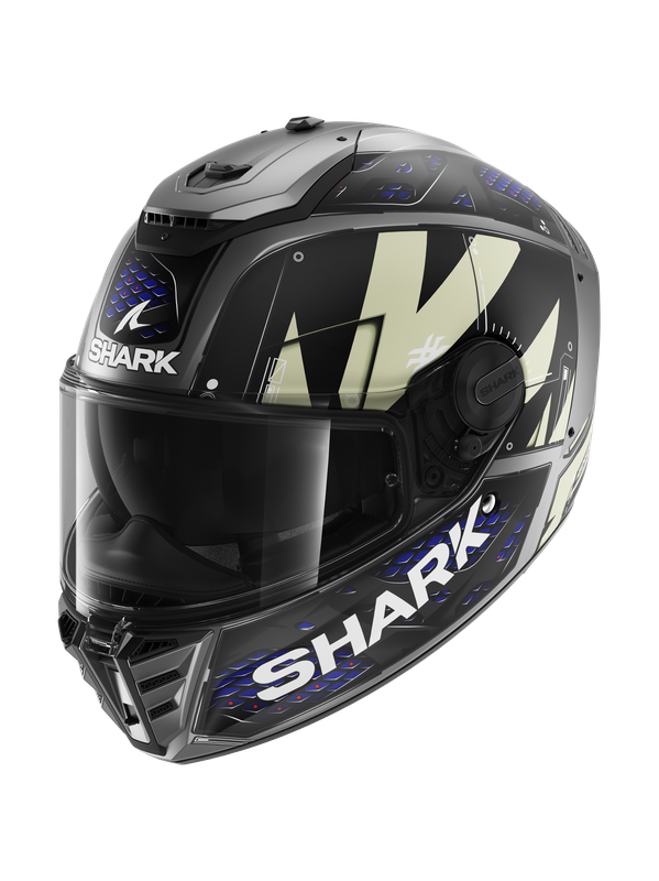 Shark Spartan RS Stingrey Mat Antraciet Antraciet Blauw AAB Integraalhelm 2XL
