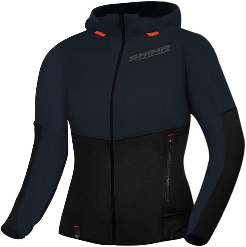 SHIMA Daybreaker Damen Grau Motorrad Zip Hoodie Größe L