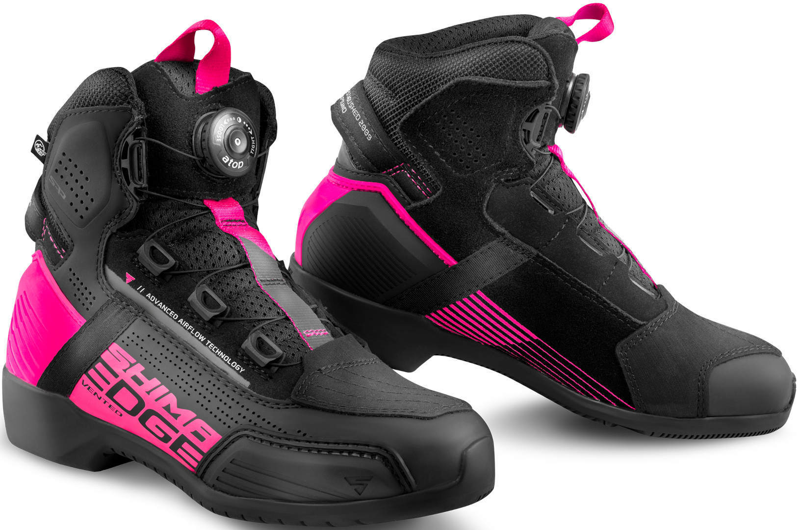 SHIMA Edge Vented Damen Schwarz Pink Motorrad Schuhe Größe 40