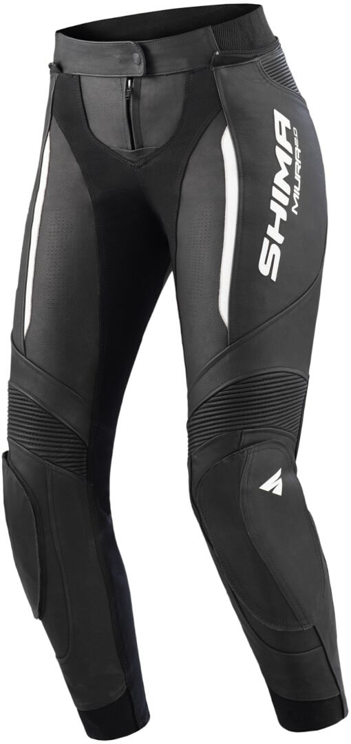 SHIMA Miura 2.0 Damen Schwarz Weiß Motorrad Lederhose Größe 40