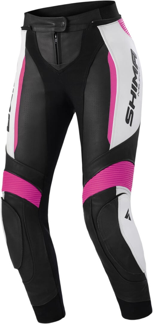 SHIMA Miura 2.0 Damen Schwarz Fuchsia Motorrad Lederhose Größe 34