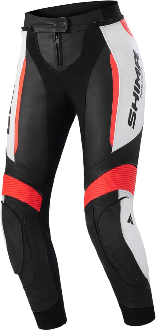 SHIMA Miura 2.0 Damen Schwarz Weiß Rot Motorrad Lederhose Größe 38