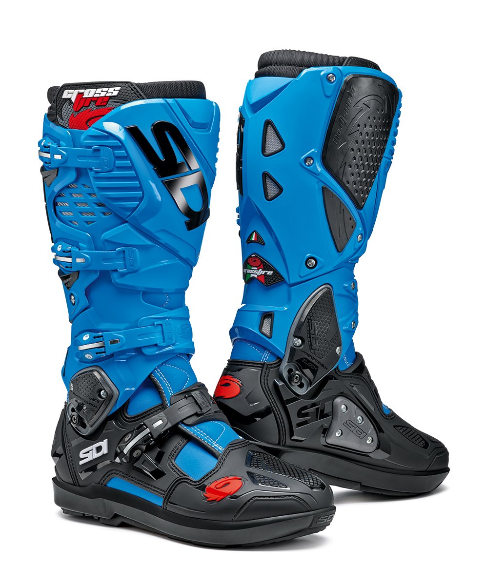 Sidi Crossfire 3 SRS MX Boots Light Blue Black Size 40