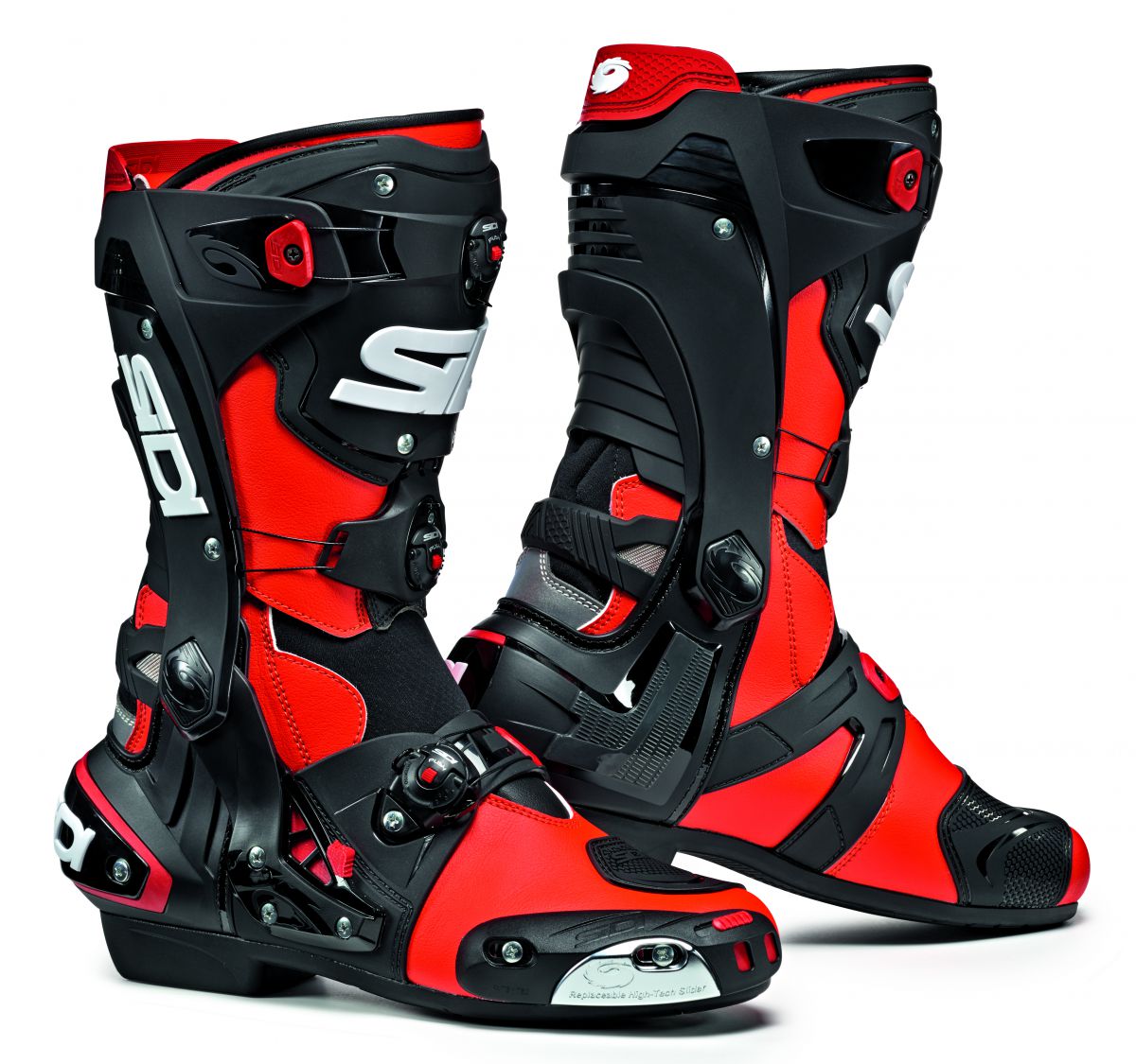 Sidi Rex Bottes Rouge Fluo Noir 39