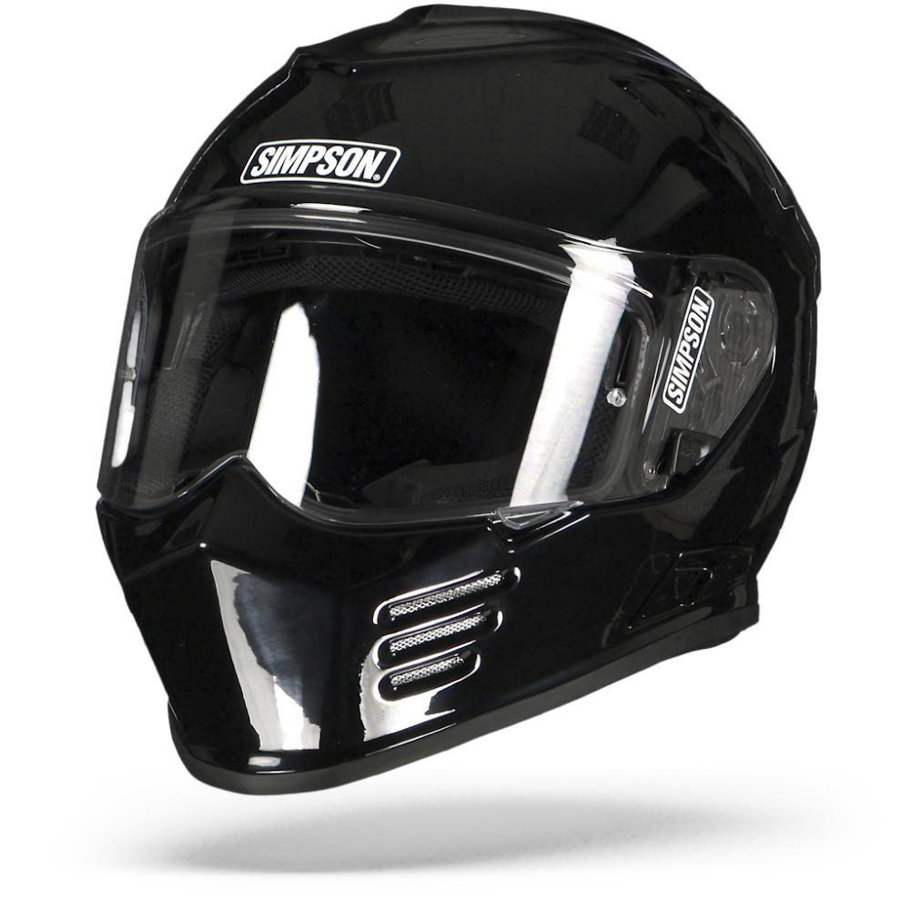 Simpson Venom Solid Black Metal Full Face Helmet Size XS