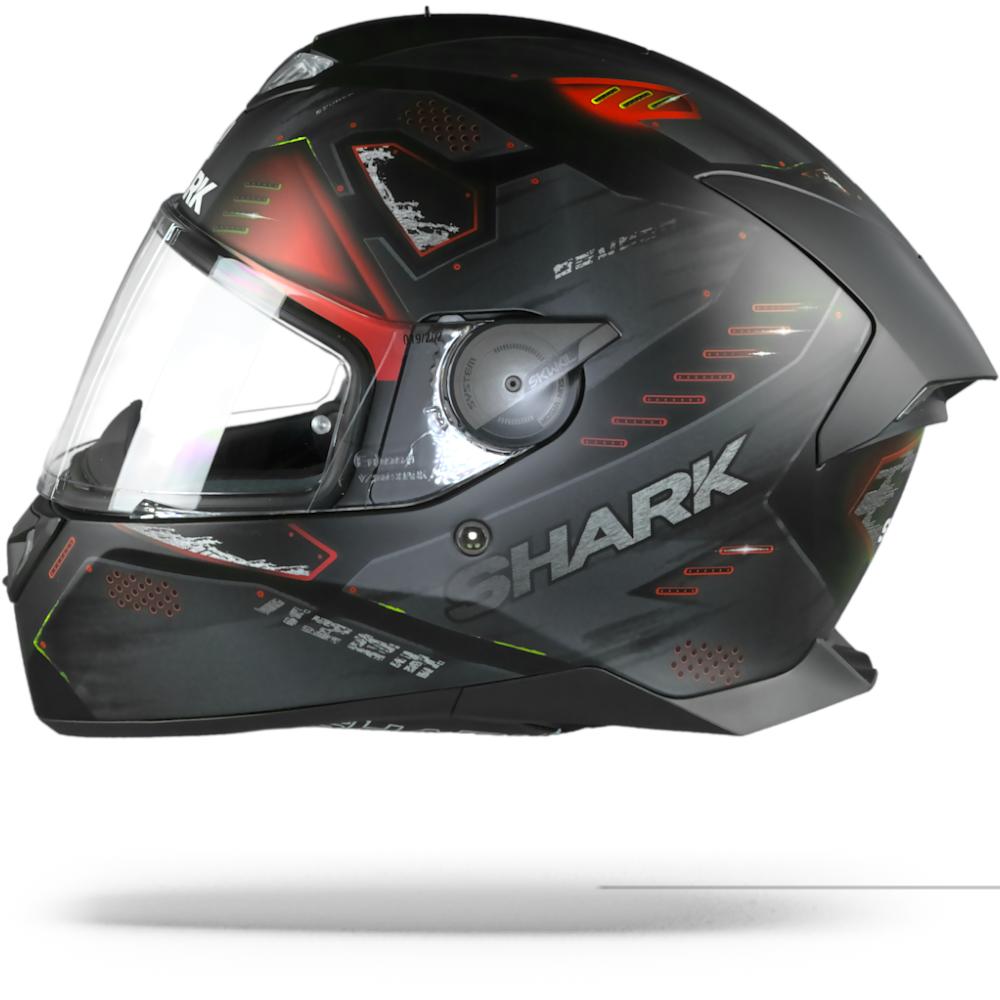Shark Skwal 2 Venger KAR Matt Schwarz Anthrazit Rot Integralhelm Größe XS