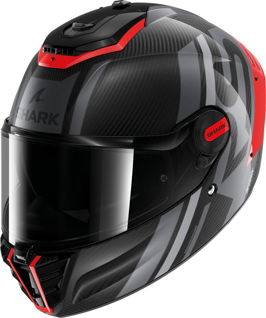 Shark Spartan RS Shawn Carbon Schwarz Rot Integralhelm Größe L