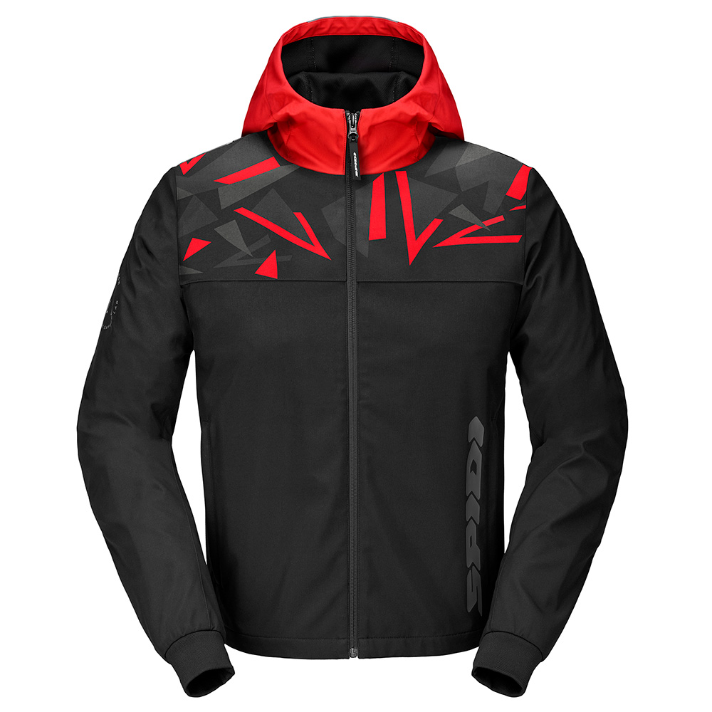 Spidi Hoodie Evo Sport Schwarz Rot Größe S