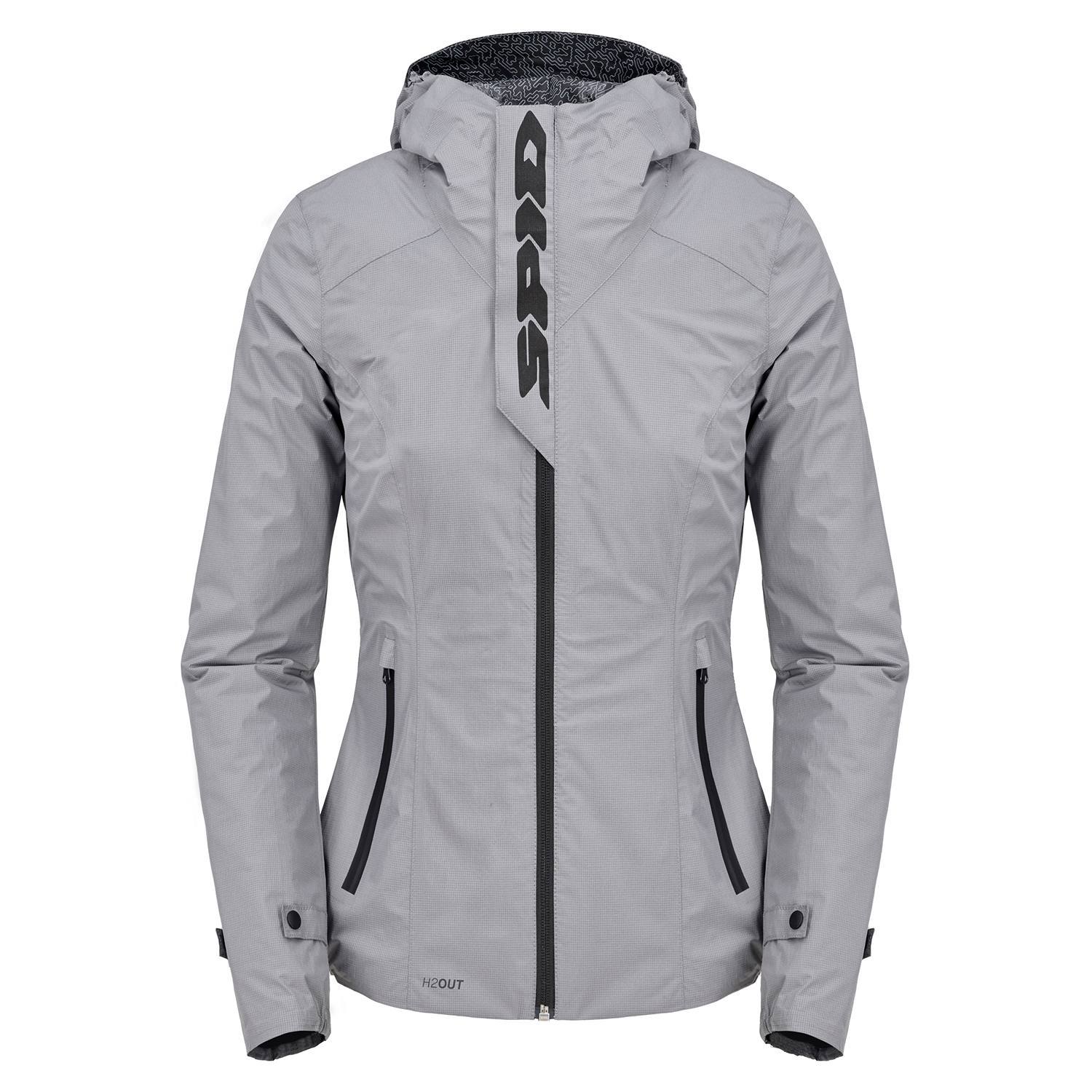 Spidi Rain Hoodie Damen Jacke Grau Größe M
