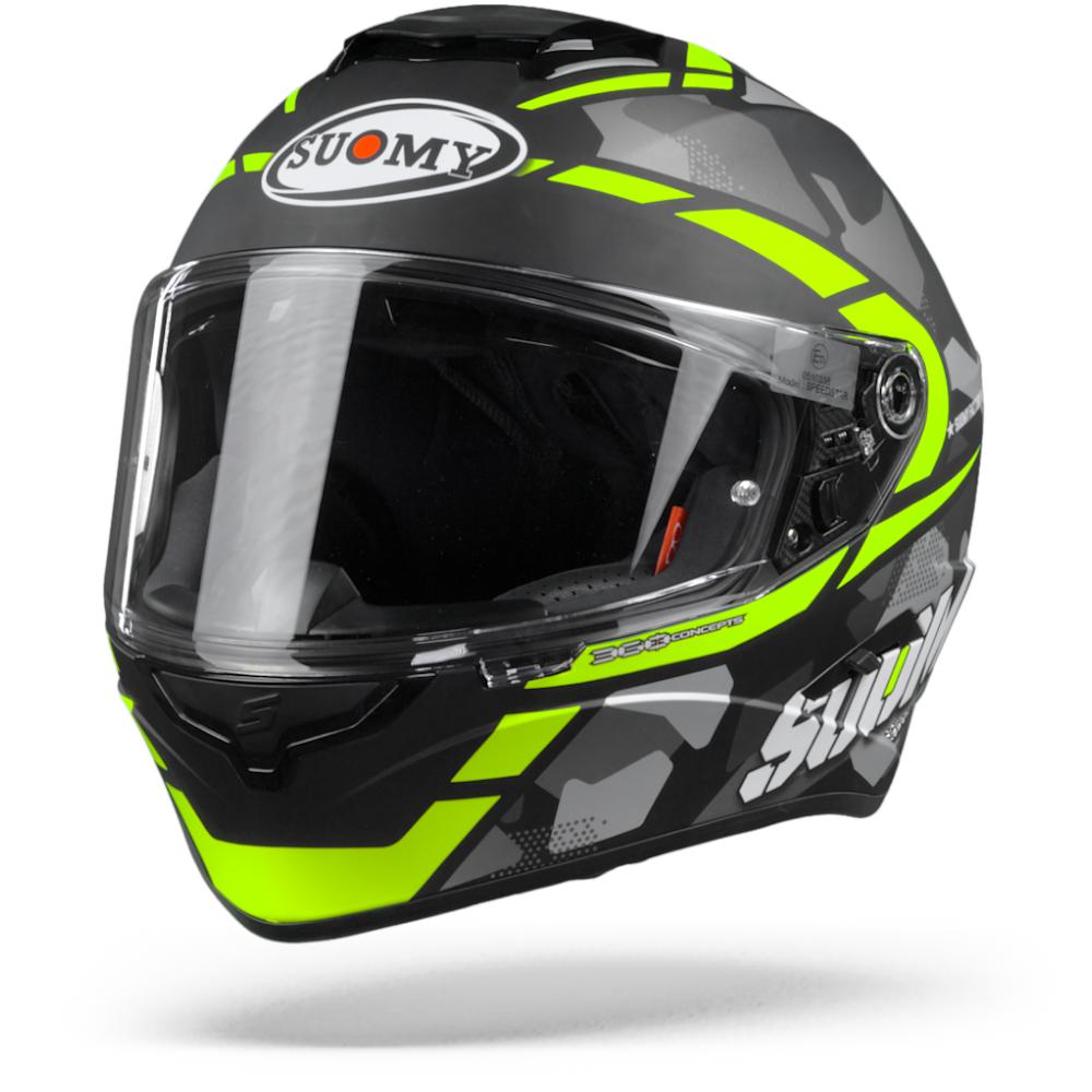 Suomy Stellar Race Squad Matt Yellow Full Face Helmet 2XL