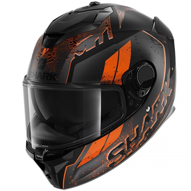 Shark Spartan GT Ryser Matt Schwarz Anthrazit Orange Integralhelm Größe XS