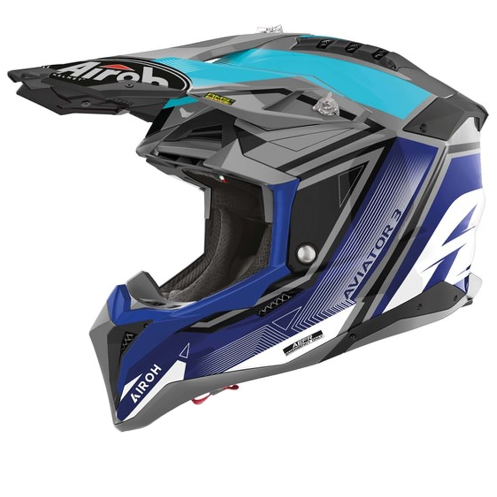 Airoh Aviator 3 League Blue Offroad Helmet Size S