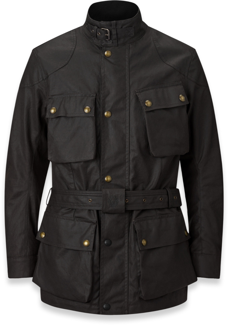 Belstaff Trialmaster Schwarze Gewachste Jacke Größe XL