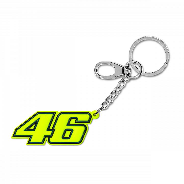 Vr46 Classic #46 Porte-Clés Jaune Fluo One Size