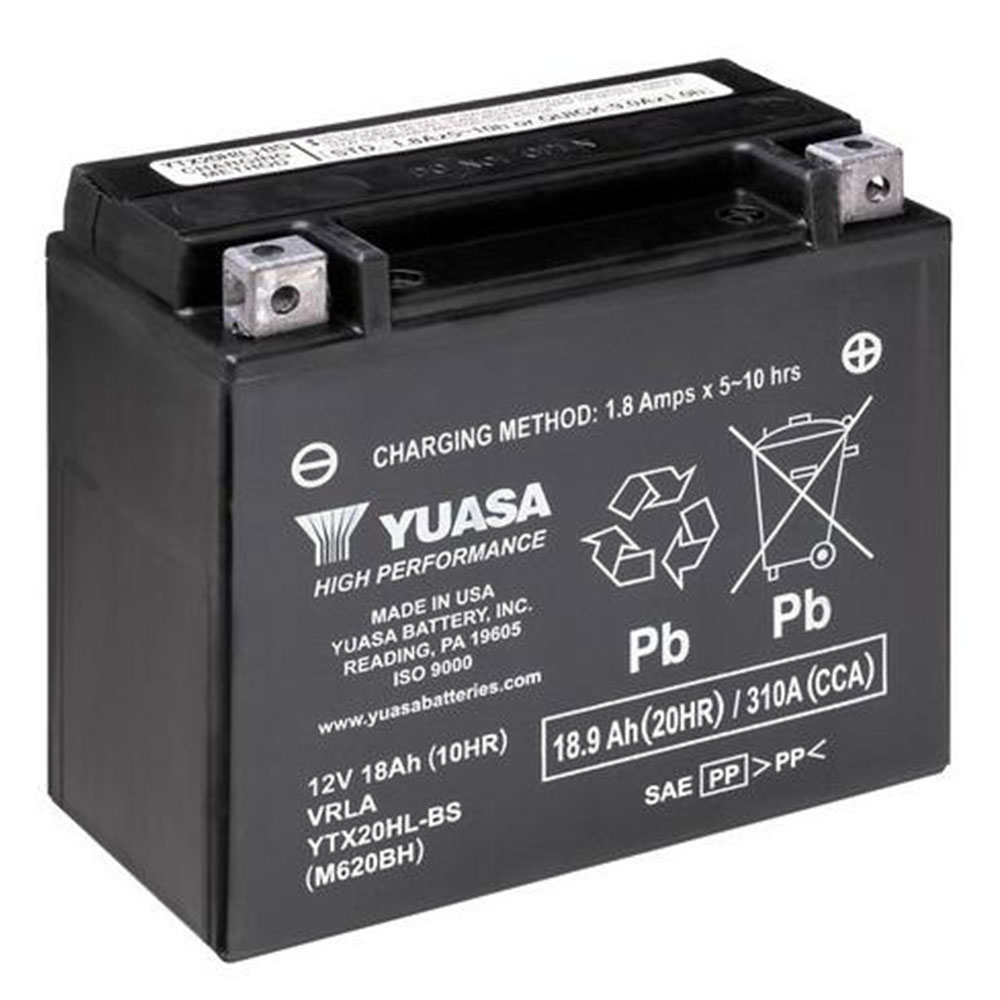 Yuasa YTX20HL (WC) Maintenance free Motorcycle Battery Size