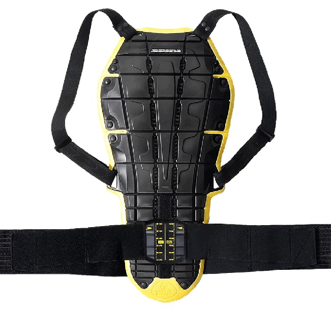 Image of Spidi Back Warrior Evo Black Yellow N