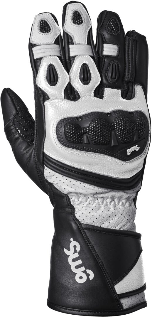 Photos - Motorcycle Gloves GMS GR-1 SF Black White Perforated Gloves Size 2XL 