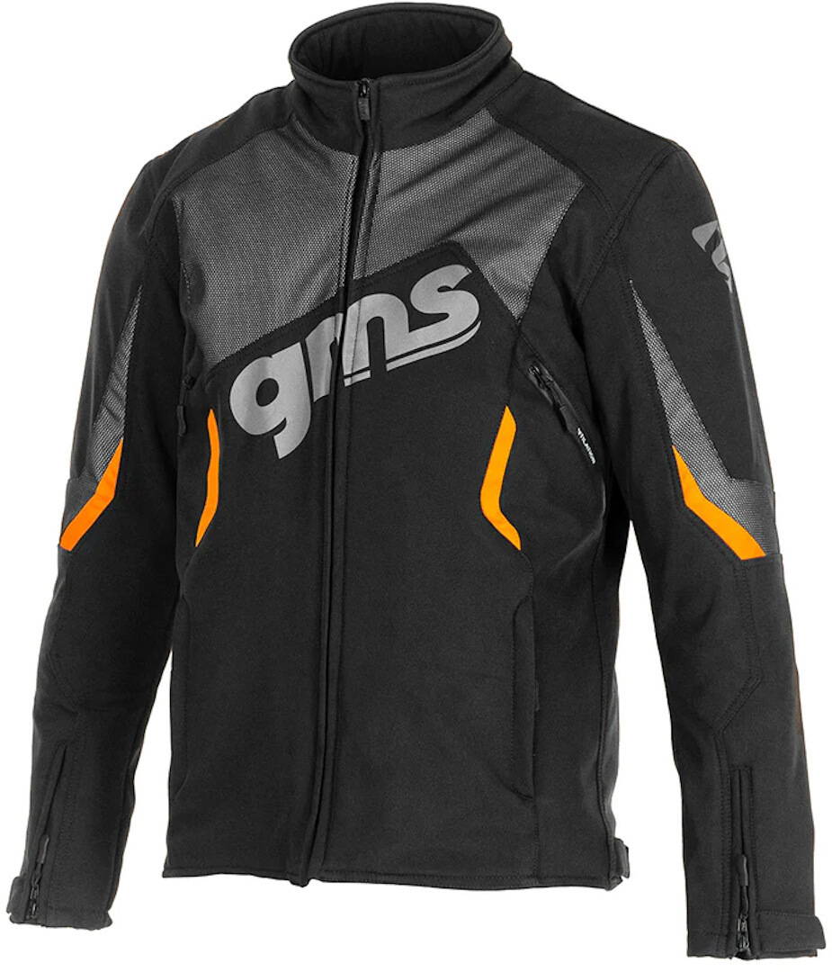 Gms Arrow Schwarz Orange Softshell Motorradjacke Größe S