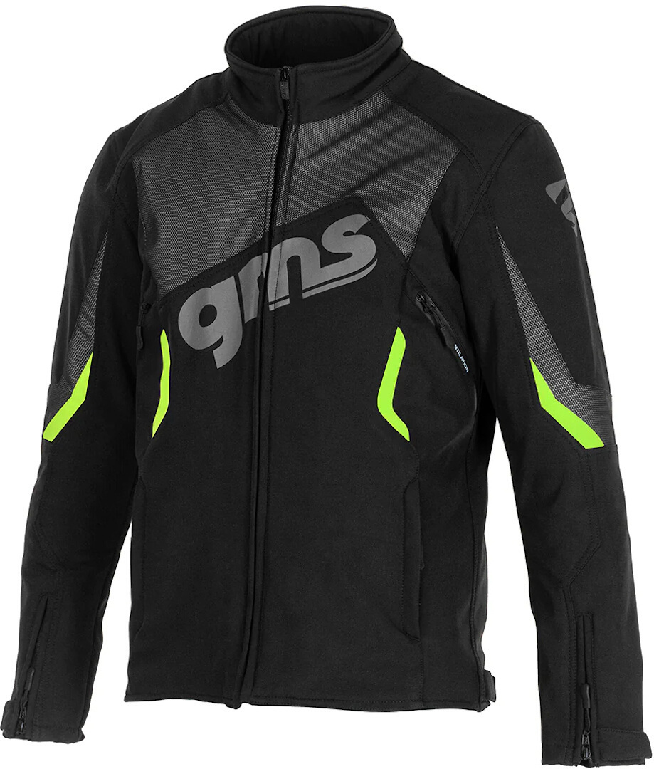 Gms Arrow Schwarz Grün Softshell Motorradjacke Größe XS