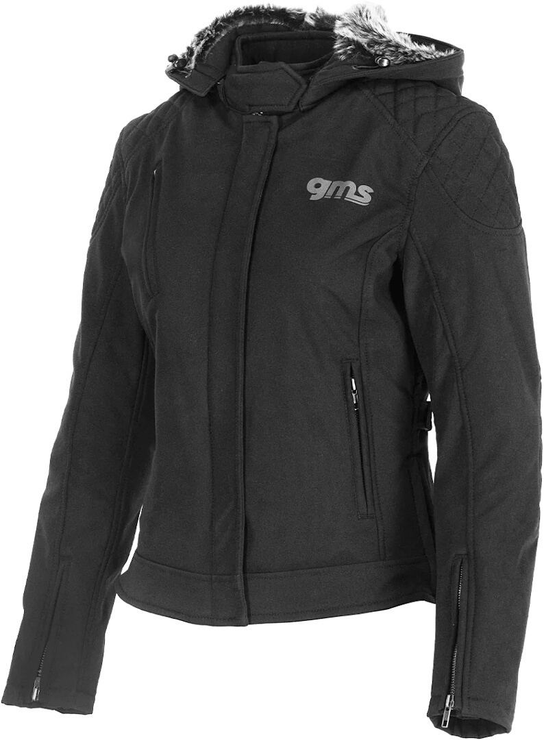 Gms Luna Damen Schwarz Softshell Motorradjacke Größe L